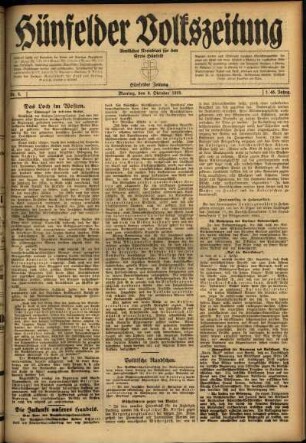 Ausgabe vom Montag, den 06. Oktober 1919.
