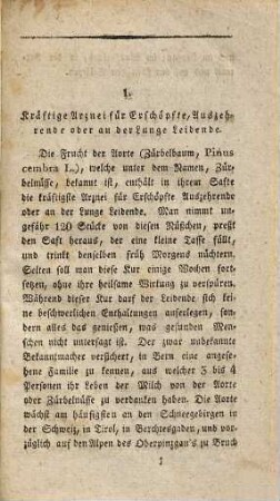 Sammlung vorzüglich nützlicher Mittel und Recepte : zur allgemeinen Anwendung ..., 1