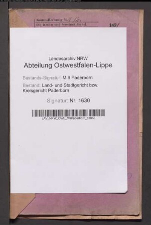 Erblasser: Niggemeier, Witwe; Ehepartner: Niggemeier, Johann:
