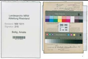 Entnazifizierung Amalie Bollig , geb. 17.04.1883 ()