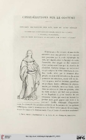 2. Pér. 10.1874: Considérations sur le costume : costumes historiques des XVIe, XVIIe et XVIIIe siècles; dessinés par E. Lechevallier-Chevignard ... avec un texte historique ... par Georges Duplessis