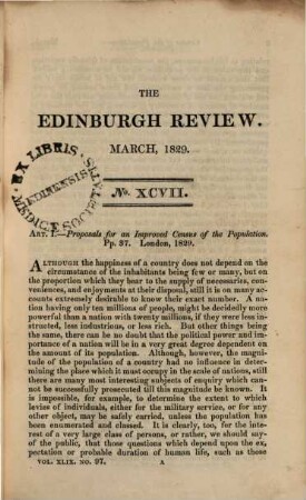 The Edinburgh review, or critical journal. 49. 1829