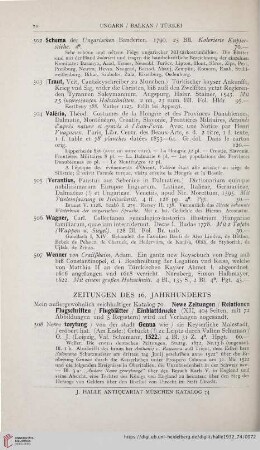 Zeitungen des 16. Jahrhunderts (Nr. 508 - 522)
