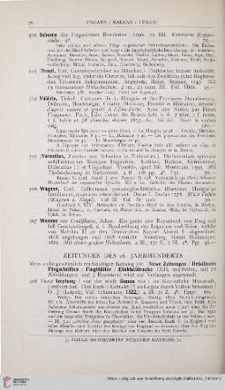 Zeitungen des 16. Jahrhunderts (Nr. 508 - 522)