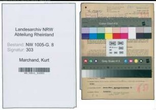 Entnazifizierung Kurt Marchand , geb. 19.09.1904 (Angestellter)