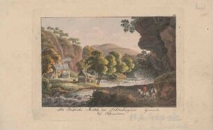Im Kirnitzschtal, Puttrichs Mühle (Böhmische Mühle östlich von Hinterhermsdorf?) in der Sächsischen Schweiz