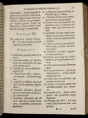 Titulus XII. De nullitate ex defectu Citationis, & unde ac quibus modis regulariter proveniat.