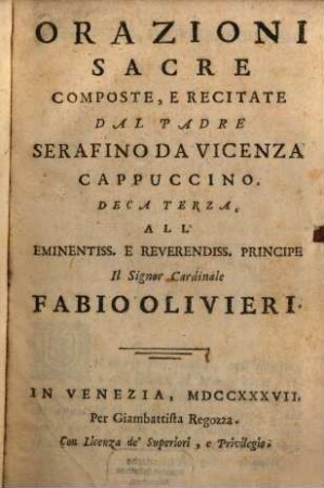 Orazioni Sacre, 3