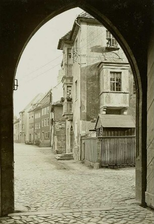 Bautzen, Schloßstraße, Blick vom Schlosstor