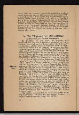 a) Vergeudung der deutschen Wirtschaftskraft