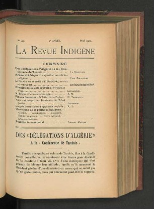 Nr. 49, 5e Année. Mai 1910.