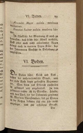 VI. Boden.