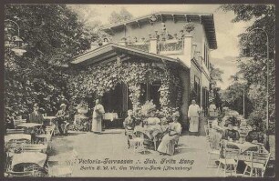 Ansichtskarte „Victoria-Terrassen“, Kleine Parkstraße