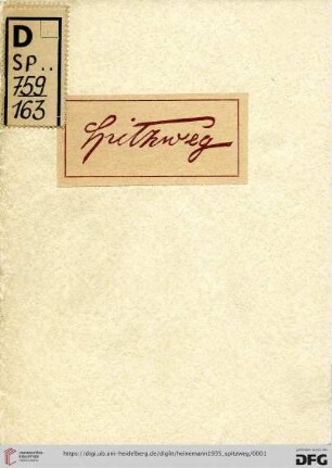 Spitzweg-Ausstellung : September 1935