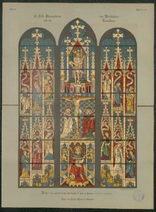 Tafel 58 und 59. Fenster in der gräfl. Arnim'schen Grabkapelle im Park zu Muskau