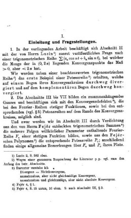 I. Einleitung und Fragestellung.