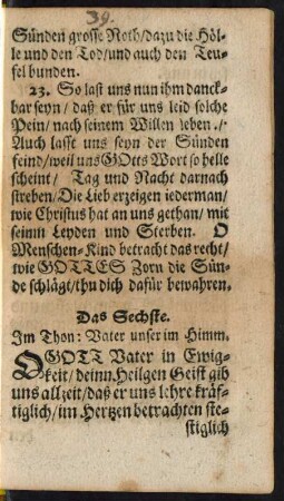 Das Sechste - Zehende.