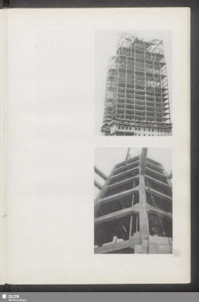 Turmaufsatz der Chicago-Tribune im Bau
