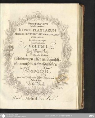 1: Continens semissem primum plantarum officinalium editionis ultimae pharmacopoeae austriaco-provincialis