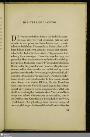 Die Weltanschauung
