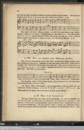 §. VIII. Von den Pausen oder Schweige-Zeichen
