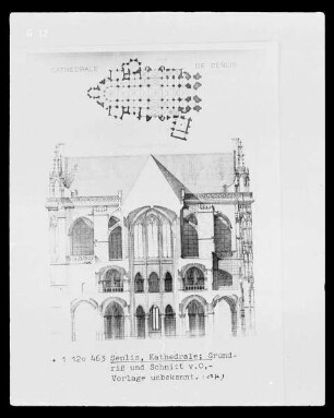 Die Kathedrale Notre-Dame in Senlis: Querschnitt des Chores