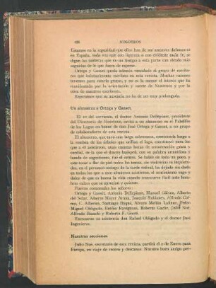 Un almuerzo a Ortega y Gasset