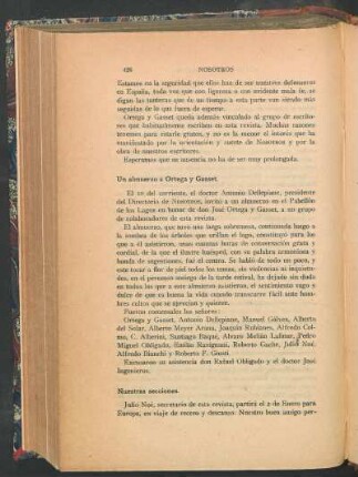 Un almuerzo a Ortega y Gasset