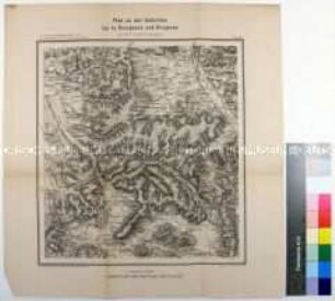 Topographische Karte zu den Gefechten bei La Bourgonce und Bruyères während des Deutsch-Französischen Kriegs