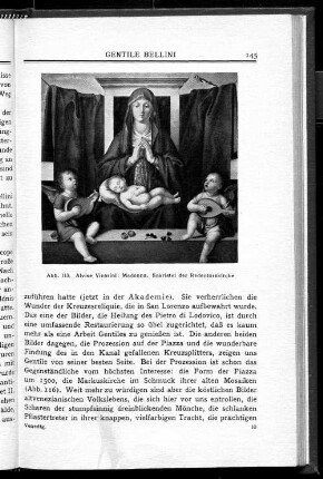Abb. 113. Alvise Vivarini: Madonna. Sakristei der Redentorekirche