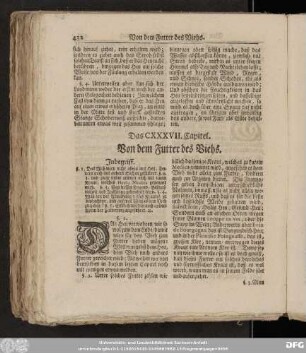 Das CXXXVII. Capitel. Von dem Futter des Viehs.