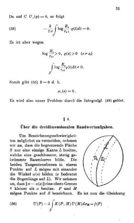 § 4. Über die dreidimensionalen Randwertaufgaben