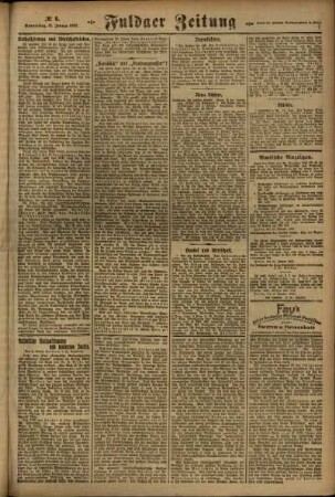 Zweite Ausgabe vom Donnerstag, den 12. Januar 1922.