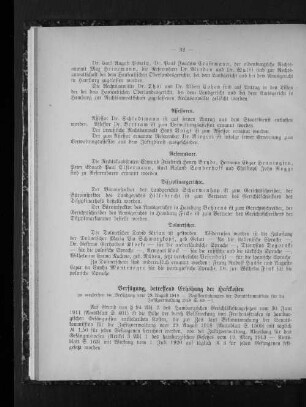 Verfügung, betreffend Erhöhung der Haftkosten