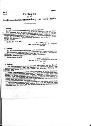 1946/1948, 1-50: Drucksache