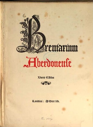 Breviarium Aberdonense, [1]. Pars hyemalis