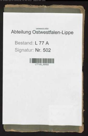 Anstellung der Drosten der Ämter Brake u. Barntrup