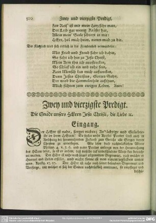 Zwey und vierzigste Predigt