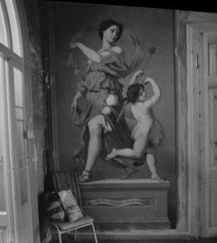 Allegorie der Tanzkunst : Allegorie der Tanzkunst. Wandbild. Kromlau, Am Alten Schloss 11, Ehemaliges Gutshaus, Erdgeschoss