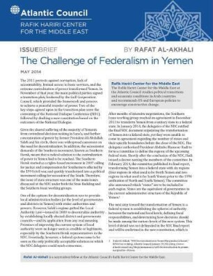 The challenge of federalism in Yemen