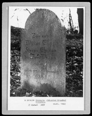 Grabstein von Ella Wallach, gestorben 1884