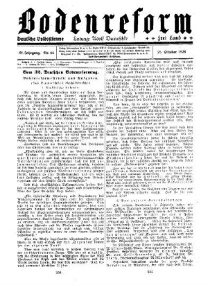 Vom 32. Deutschen Bodenreformtag : (Fortsetzung)