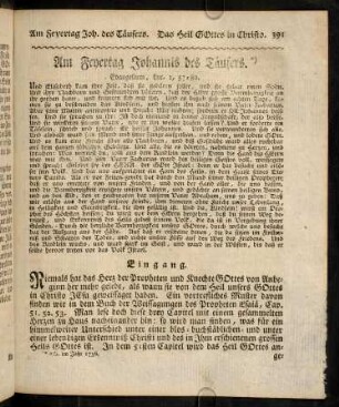 391-392, Evangelium; Eingang