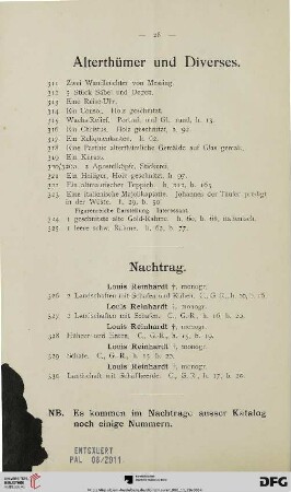 Nachtrag (Nr. 326-330)