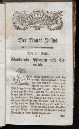 Der Monat Julius.
