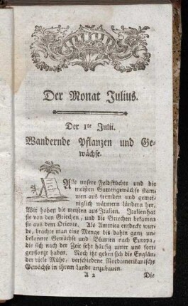 Der Monat Julius.