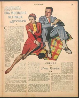 Una muchacha refinada : Cuento por Héctor Ricardoni