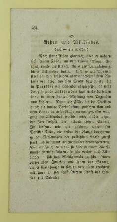 47. Athen und Alkibiades. (422 - 415 v. Chr.)