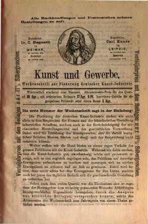 Kunst und Gewerbe : Zeitschrift zur Förderung deutscher Kunst-Industrie. 4. 1870