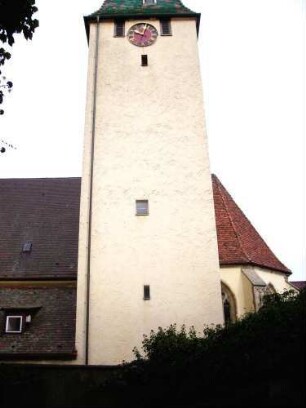 Kirchturm von Süden - im Kern Romanisch-Gotisch überarbeitet-1830-60 renoviert und überformt